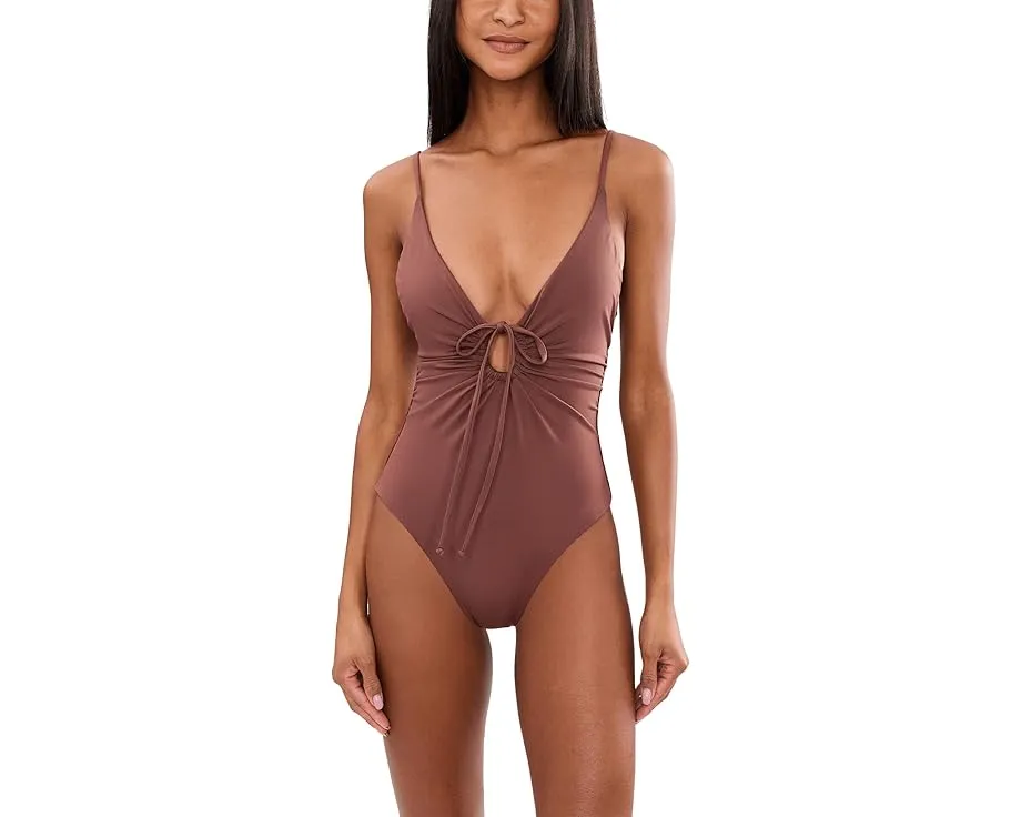 Цельный купальник Piper One-Piece Classic с вырезом и шнуровкой