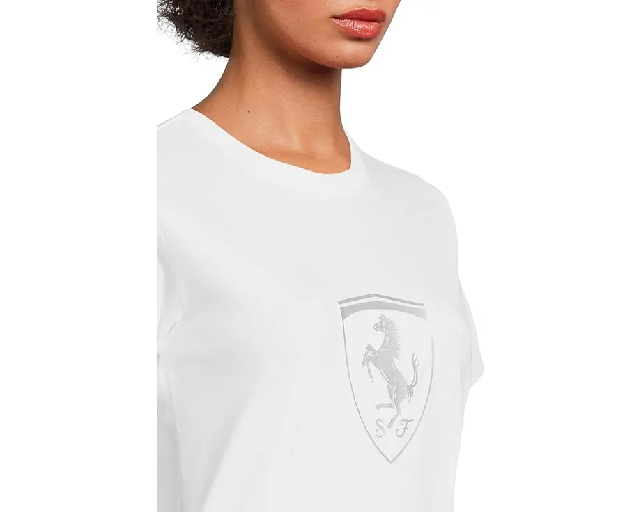 Футболка PUMA Scuderia Ferrari Tonal Shield с круглым вырезом