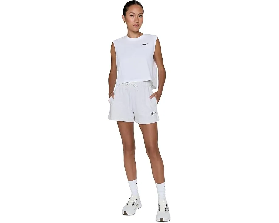Шорты Nike Sportswear Club Fleece миди-райз с мягким флисом