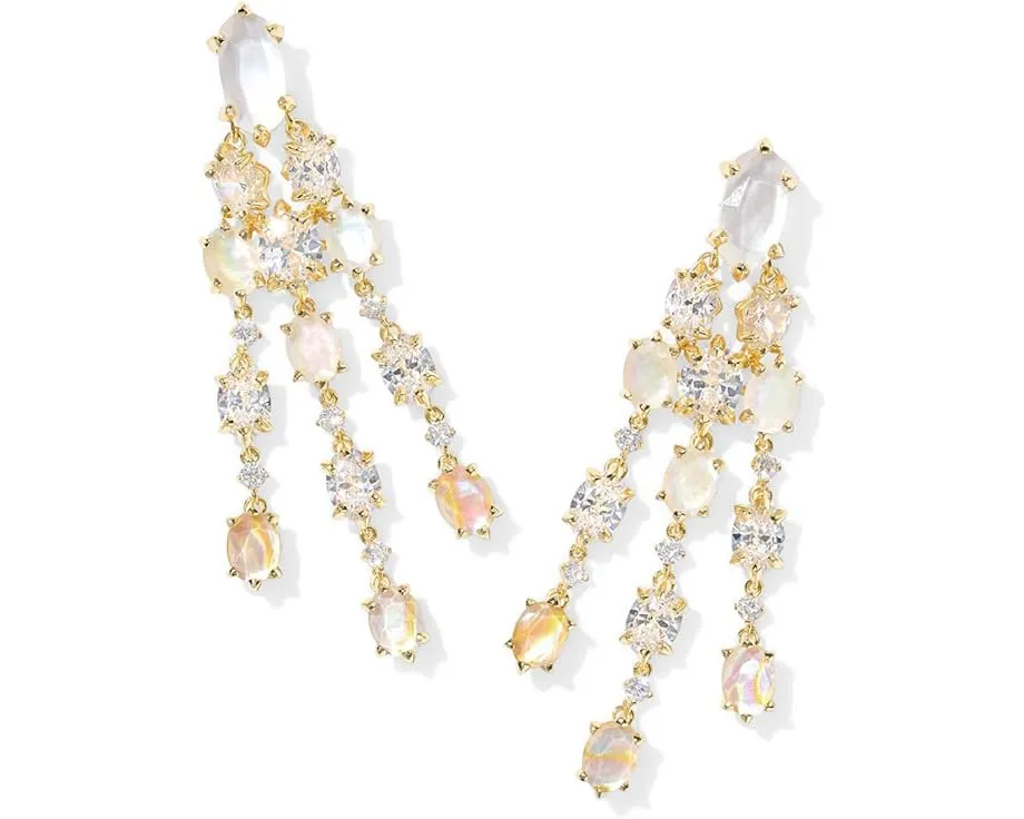 Серьги Kendra Scott Cailin с эффектом люстры и фианитами