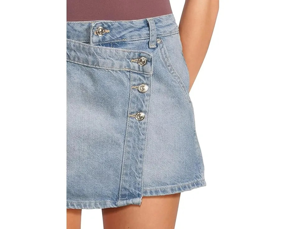 Free People Wynne Denim Skirt джинсовая юбка миди на пуговицах