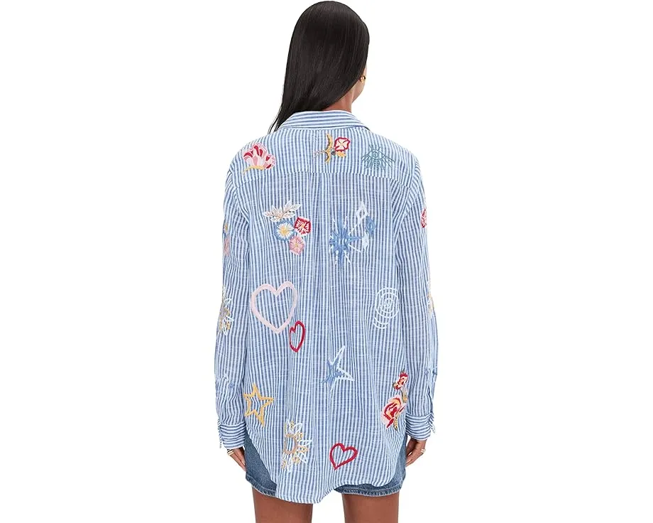 Блуза Andee с вышивкой цветов и накладными карманами от Karyn Seo