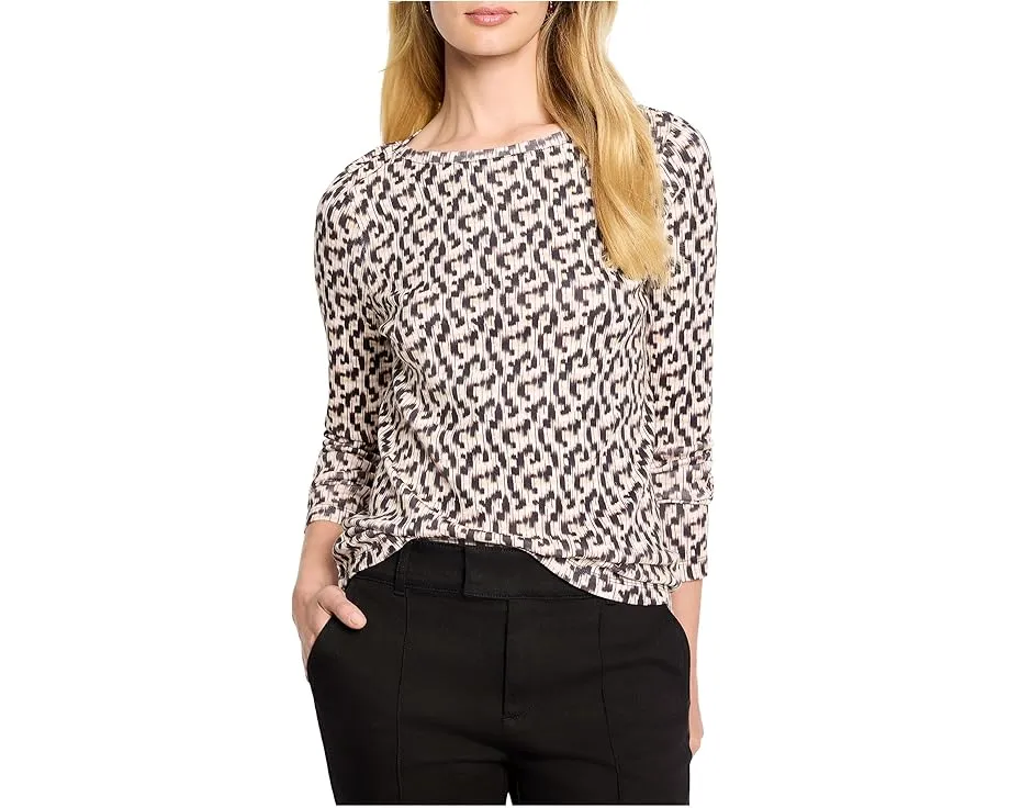 Лонгслив NIC+ZOE с лодочкой и принтом