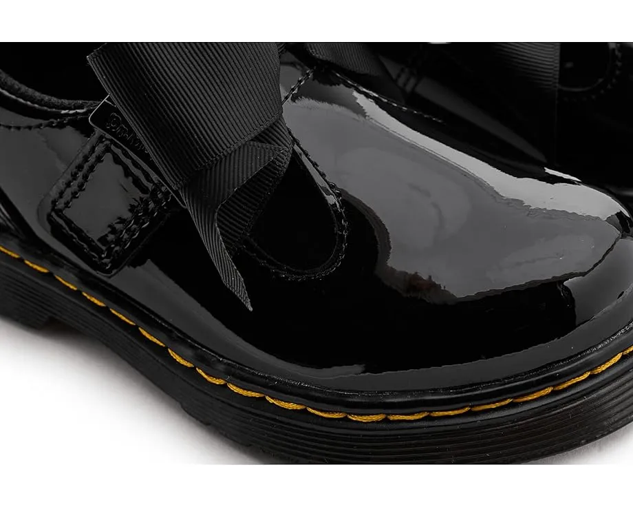 Детские туфли Dr. Martens Polley II Bow YS с бантом и застежкой на липучке