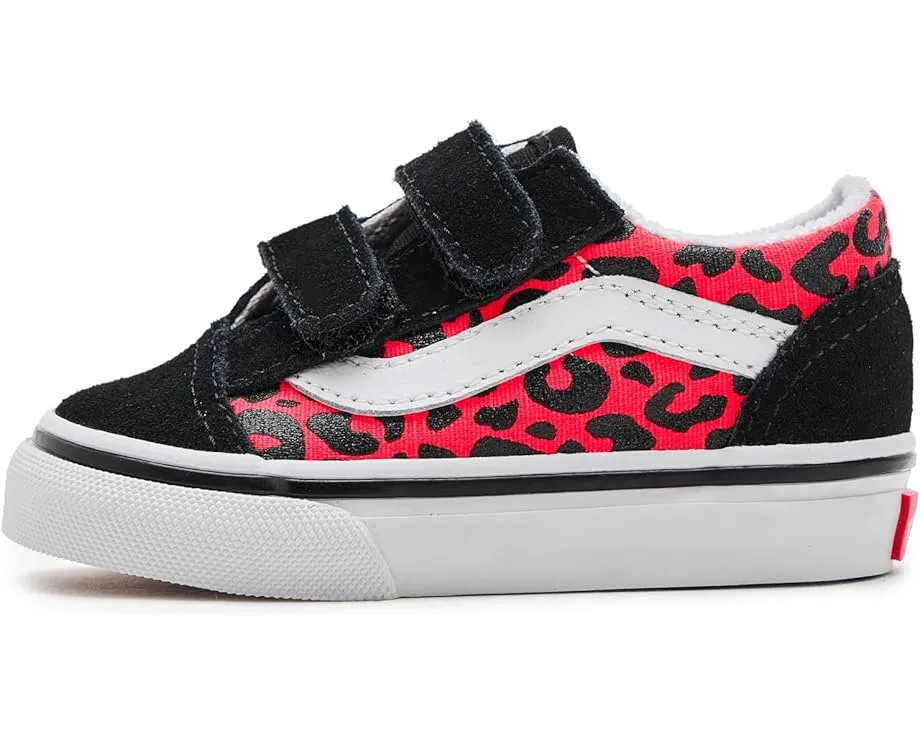 Vans Kids Old Skool V детские кеды с боковой полосой и липучками