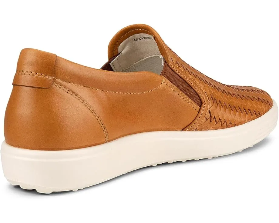 ECCO Soft 7 Woven Slip-On II женские мокасины из цельнозерновой кожи