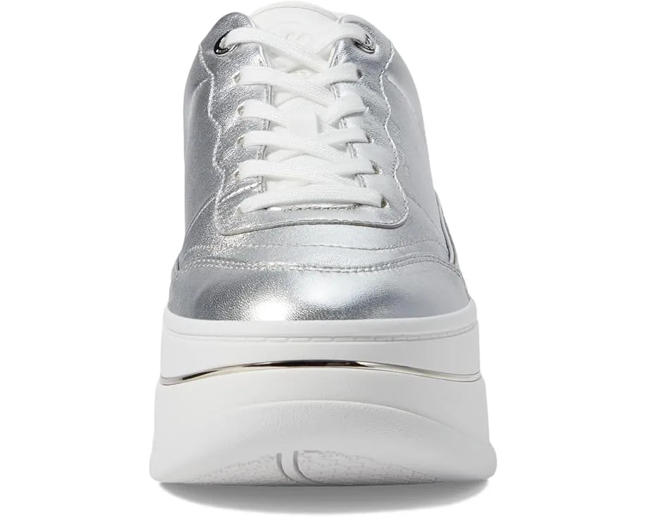 Кроссовки MICHAEL Michael Kors Hayes Lace Up на платформе с металлическим ПВХ верхом