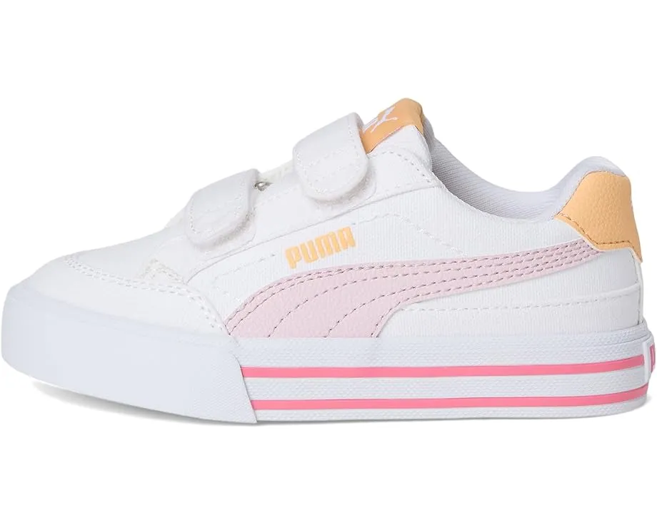 Кроссовки PUMA Kids Court Classic Vulc на липучках с подошвой из каучука