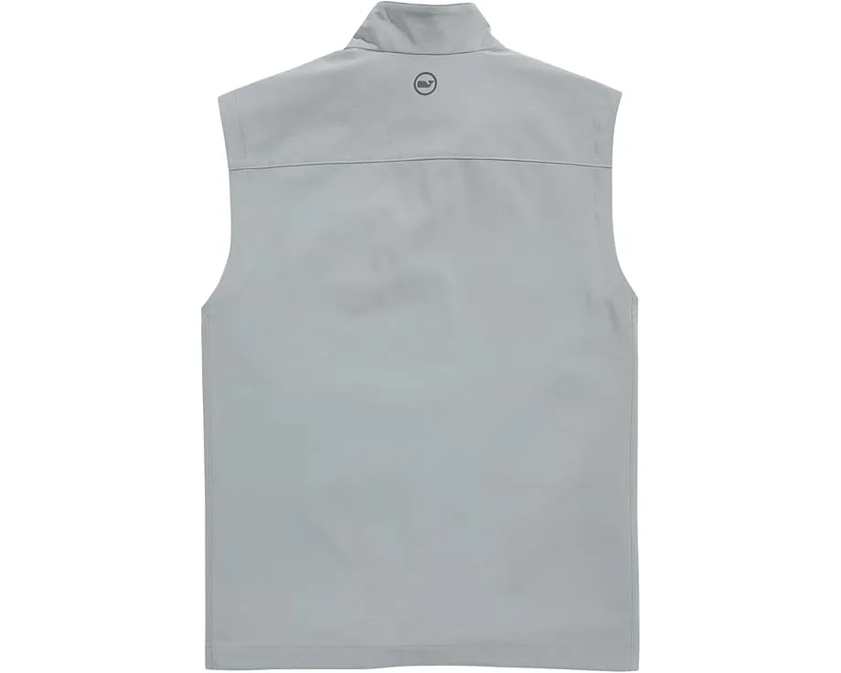 Vineyard Vines Mariner безрукавка из мягкой ткани с карманами на молнии