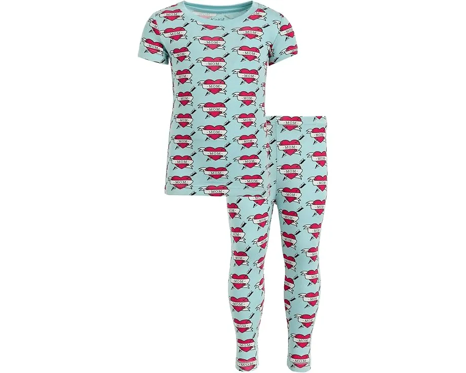 Детский комплект пижамы Print Short Sleeve Pajama Set из бамбука от Kickee Pants Kids