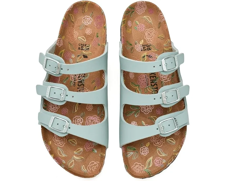 Сандалии Birkenstock Florida с цветочным принтом на стельке