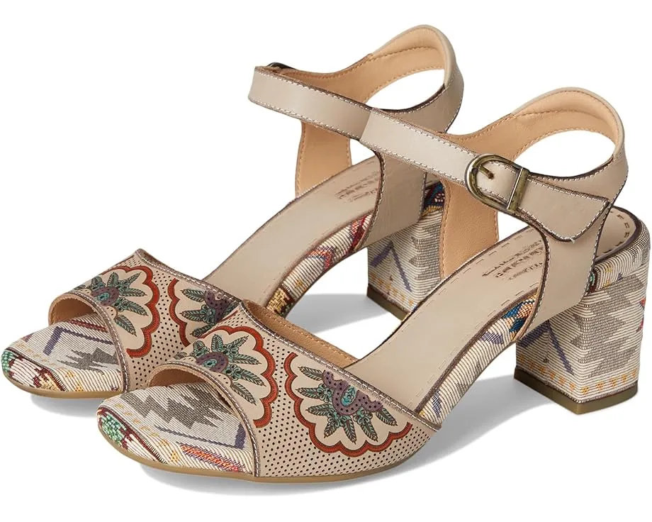 Сандалии Sassyclass с квадратным носком и ручной росписью на коже