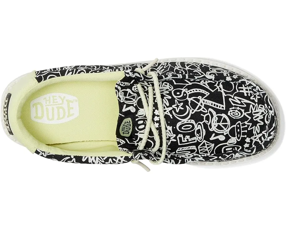 Hey Dude Kids Wally Space Glow детские кроссовки с дышащим текстильным верхом