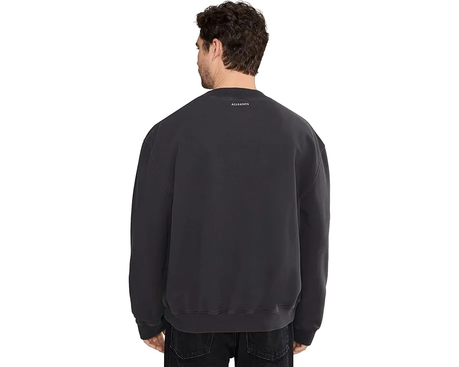 Свитшот AllSaints Icon Crew с длинным рукавом и вышитым логотипом