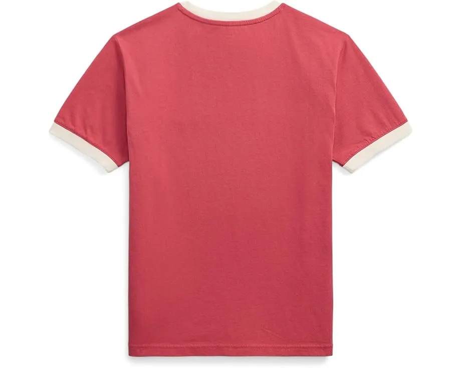 Футболка рингер из хлопкового джерси с логотипом Polo Ralph Lauren Kids для старших детей