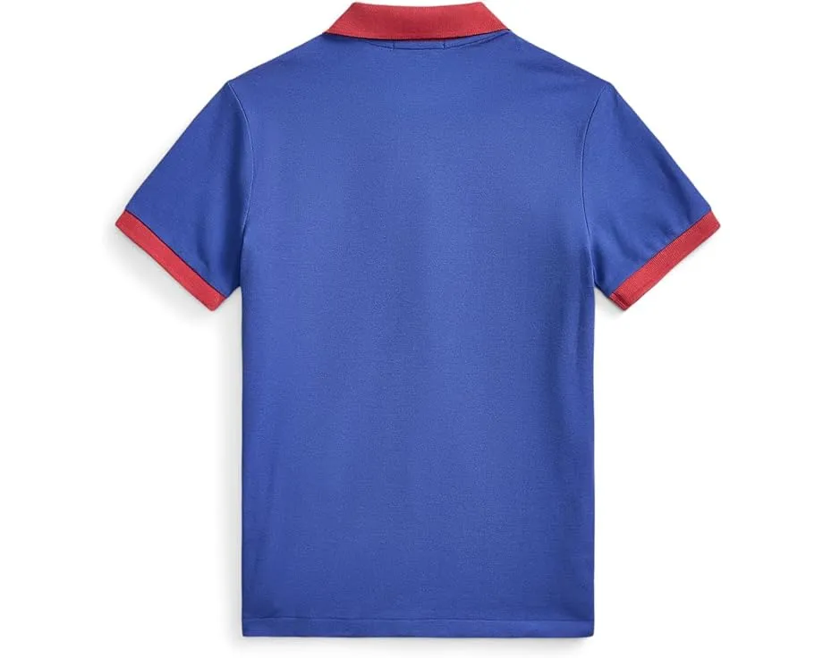 Polo Ralph Lauren Kids поло из стрейч хлопкового сетчатого материала для детей постарше