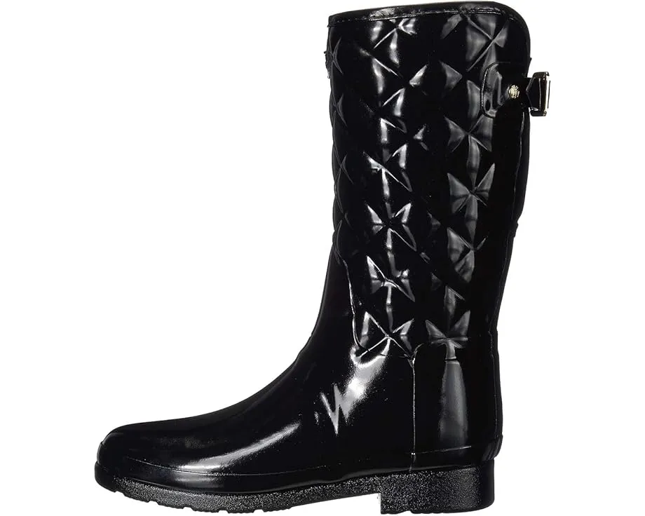 Резиновые сапоги Hunter Refined Gloss Quilt Short с глянцевым покрытием и стежкой