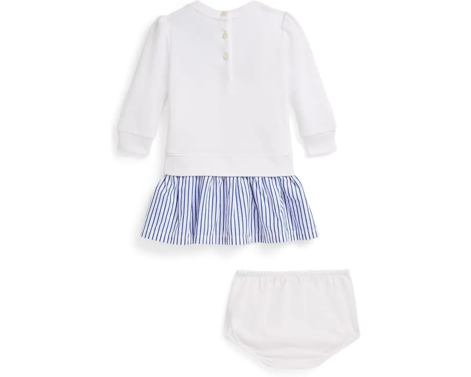 Платье и шорты Polo Ralph Lauren для малышей из флиса с медвежонком Polo