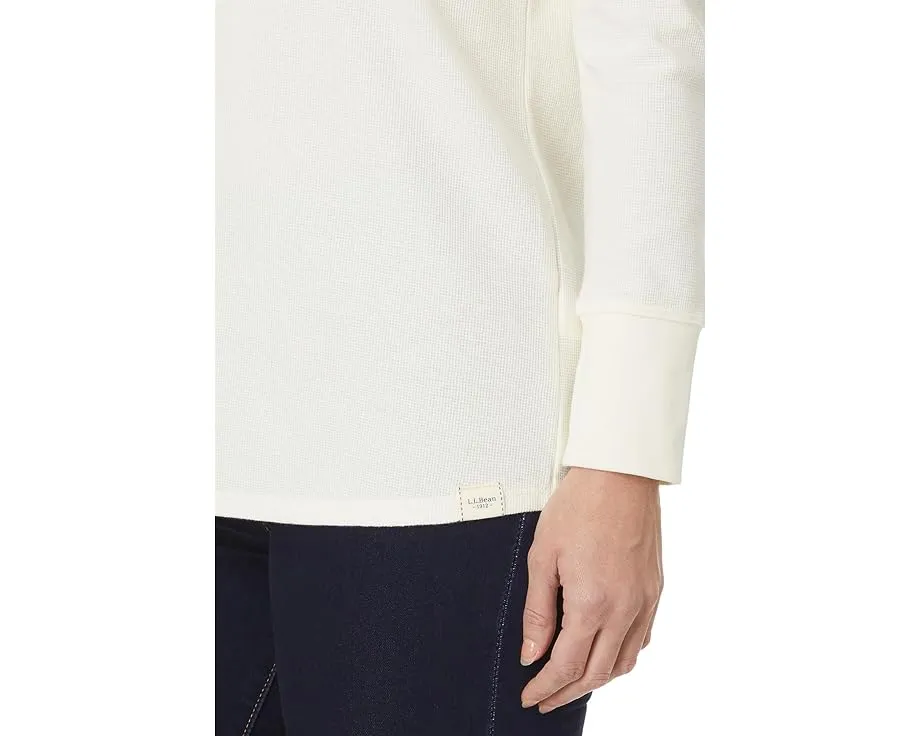 Футболка L.L.Bean Unshrinkable Mini-Waffle с длинным рукавом и круглой горловиной