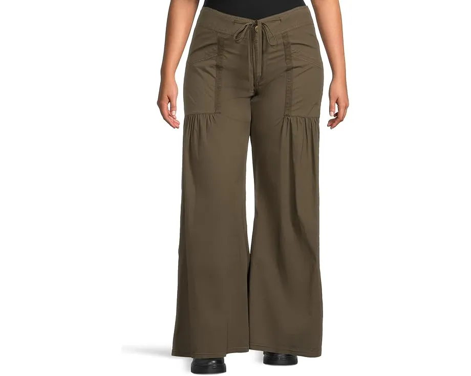 Широкие брюки XCVI Willow с завышенной талией на шнурке и расклешенным низом