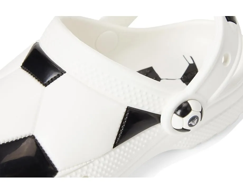 Crocs спортивные сабо Classic для малышей с футбольным принтом