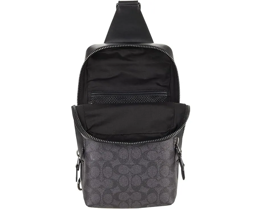 Рюкзак COACH Signature Gotham из кожи и ткани с несколькими отделениями