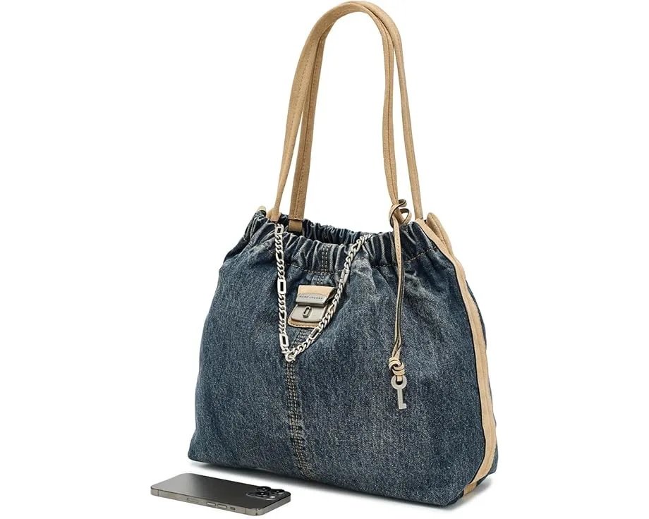 Сумка тоут The Denim Suede Cristina из денима с замшевой отделкой Marc Jacobs