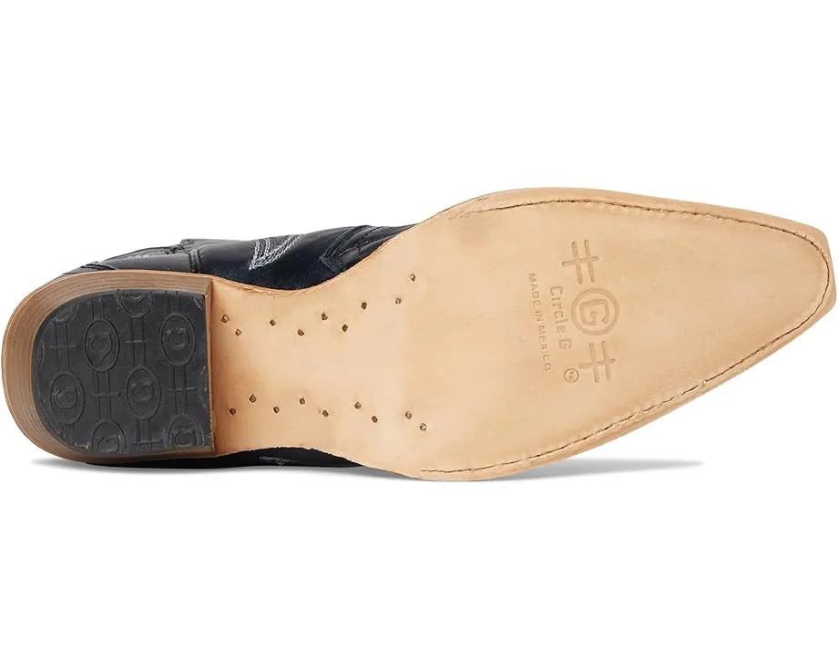 Ботинки Corral L6242 с вышивкой и каблуком кубин для легкого надевания