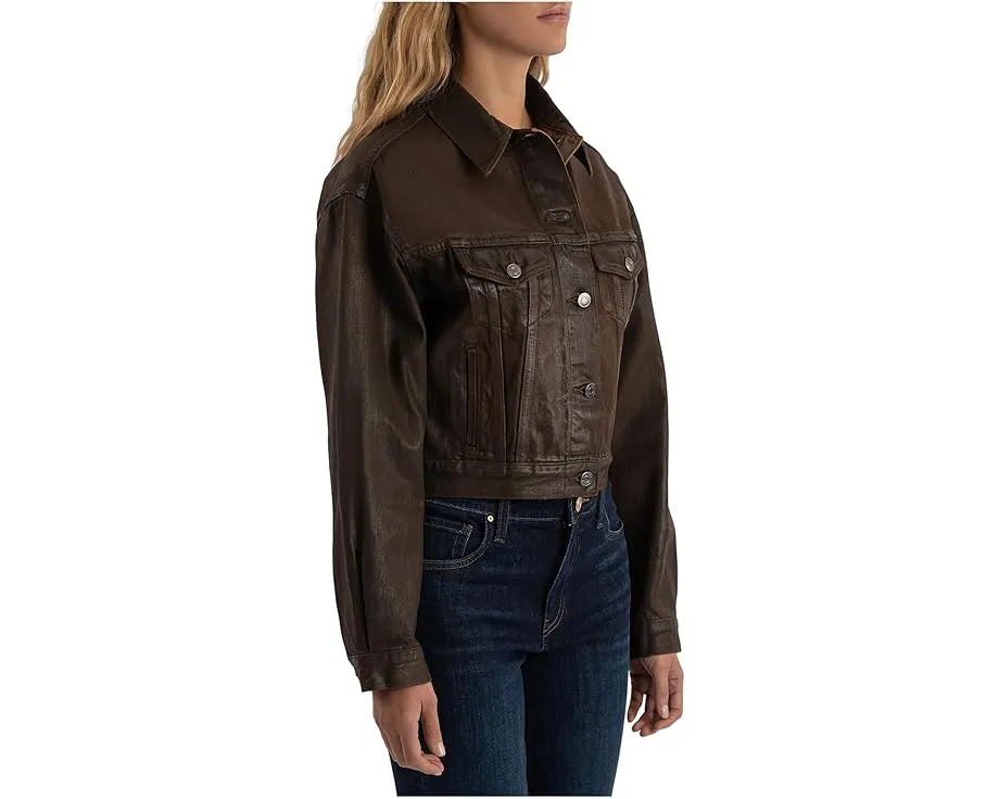 Джинсовая куртка KUT from the Kloth Emrie с покрытием и длинными рукавами