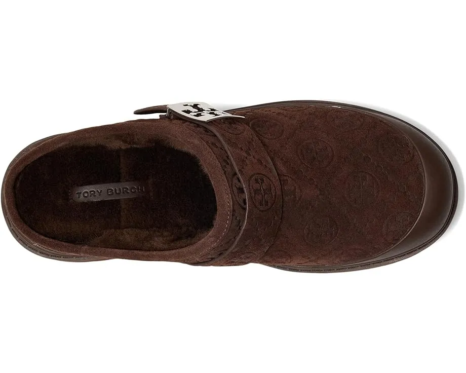 Мюли Mellow на платформе с подкладкой из овчины и фурнитурой Double T Tory Burch