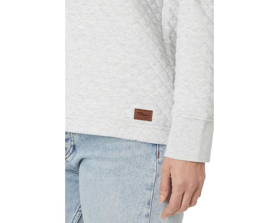 L.L.Bean Свитшот Quilted с круглой горловиной и стеганым узором