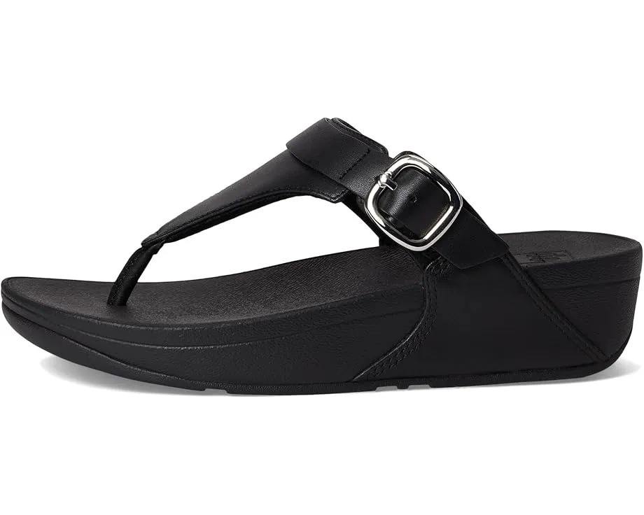 Сандалии FitFlop Lulu Adjustable Leather Toe Post с платформой и регулируемой пряжкой