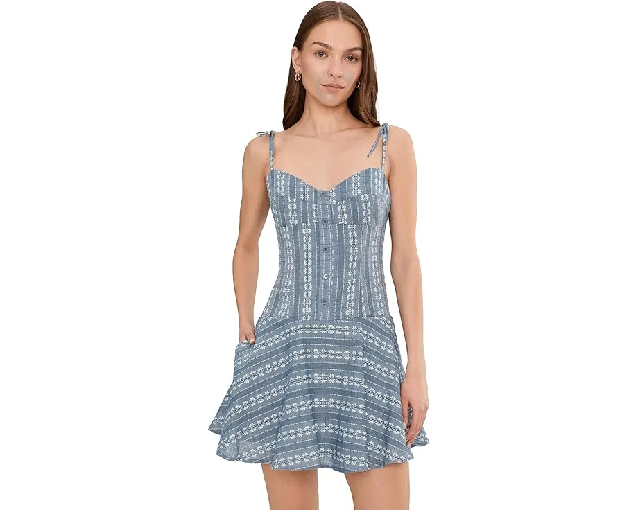 Мини-платье Avec Les Filles с заниженной талией в стиле рубашки