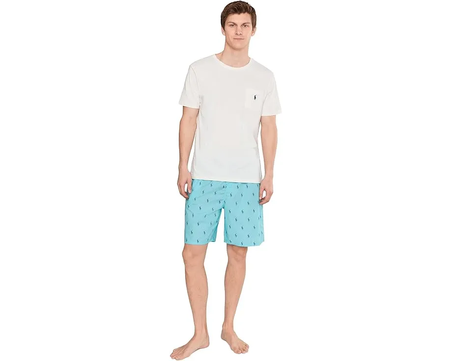 Пижамные шорты Polo Ralph Lauren из хлопка с принтом пони