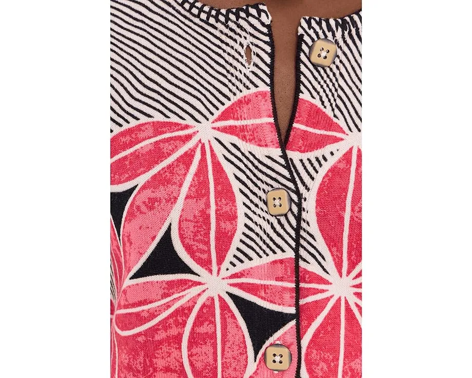 Кардиган NIC+ZOE Gallery Walk с ручной печатью и деревянными пуговицами