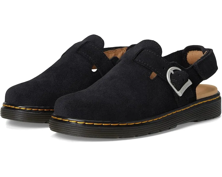 Dr. Martens Jorgie Y мюли для детей из мягкого замши с регулируемым ремнем