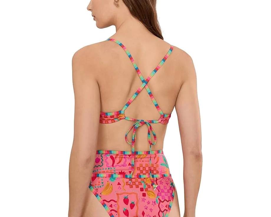 Купальный топ Kori с косточками и фруктовым принтом