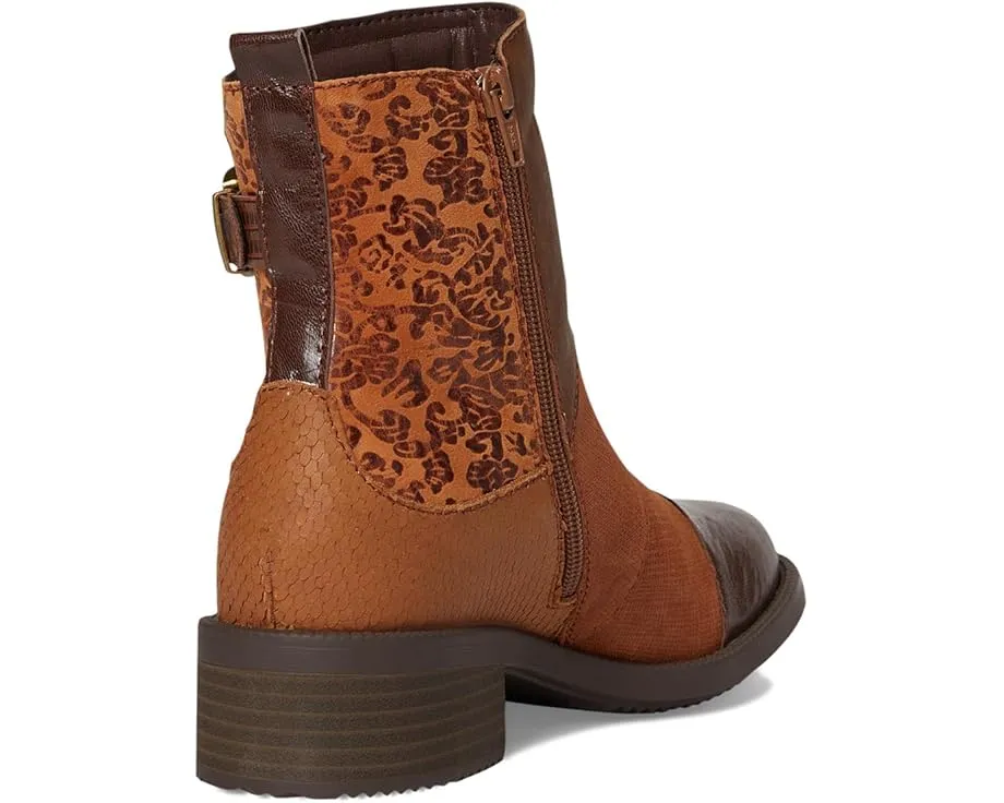 Ботильоны Swinger в patchwork дизайне из кожи и замши с боковой молнией David Tate