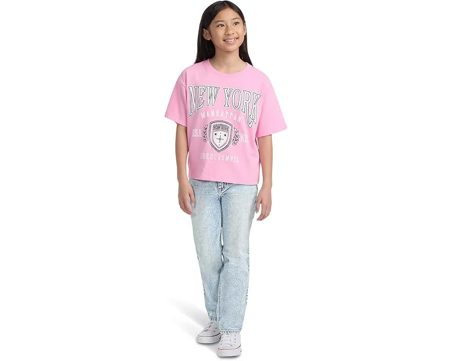 Джинсы abercrombie kids High Rise 90s Straight с завышенной талией и прямым кроем