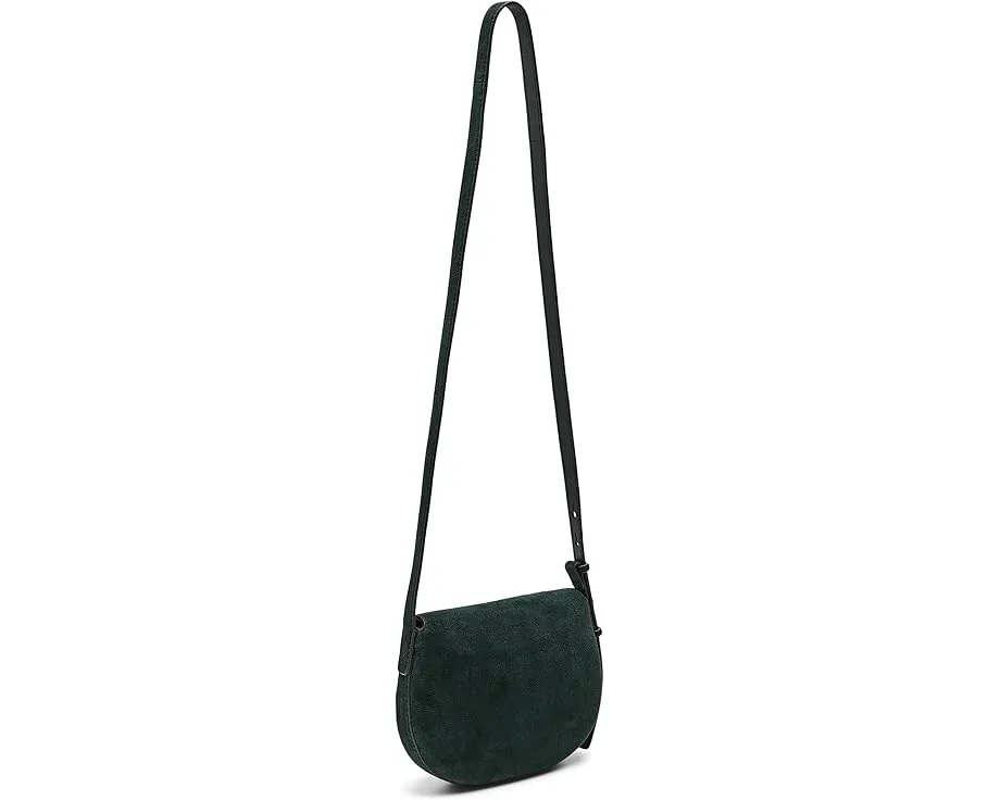 Маленькая сумочка Madewell Suede Sm Dakota Saddle Crossbody из мягкой замши с регулируемым ремнем