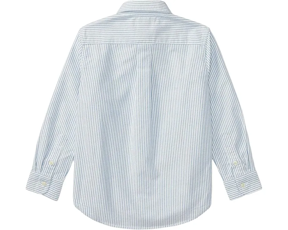 Рубашка Polo Ralph Lauren Kids из хлопкового оксфорда в полоску для маленьких детей