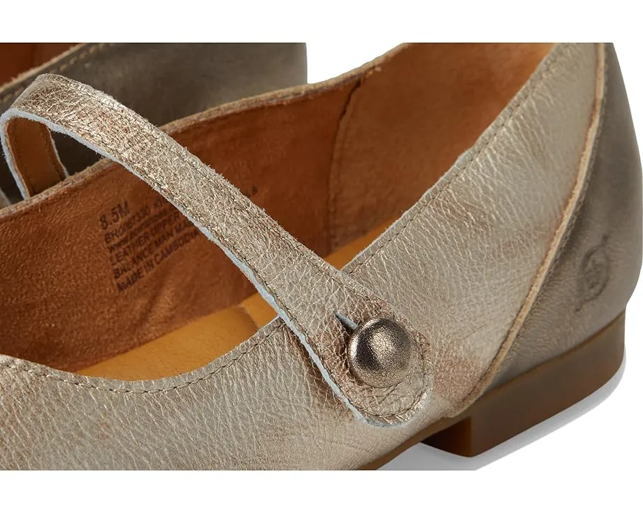 Балетки Pandora из цельнозерновой кожи с ремешком на щиколотке