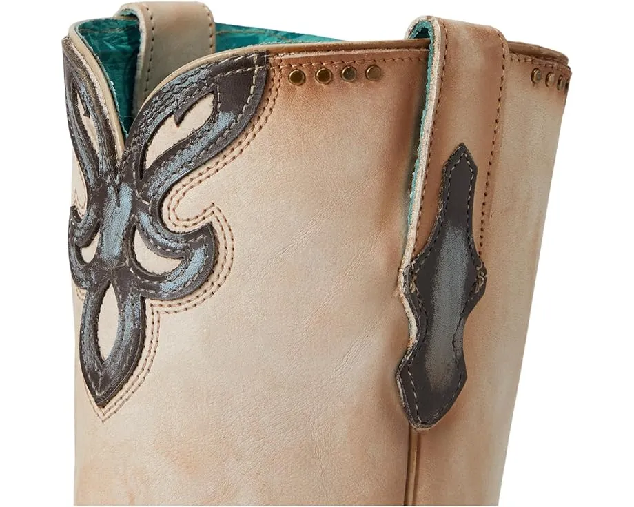 Ботинки Corral A4760 до середины икры с вышивкой и накладками из кожи коровьей