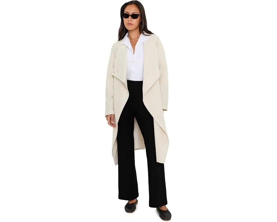 Eileen Fisher Пальто Petite из легкого хлопка с нейлоном и высоким драпированным воротником