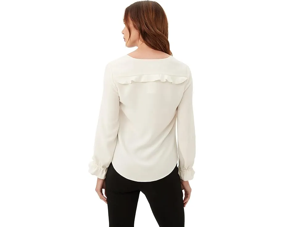 Топ Trina Turk с длинным рукавом и V-образным вырезом из переработанного полиэстера