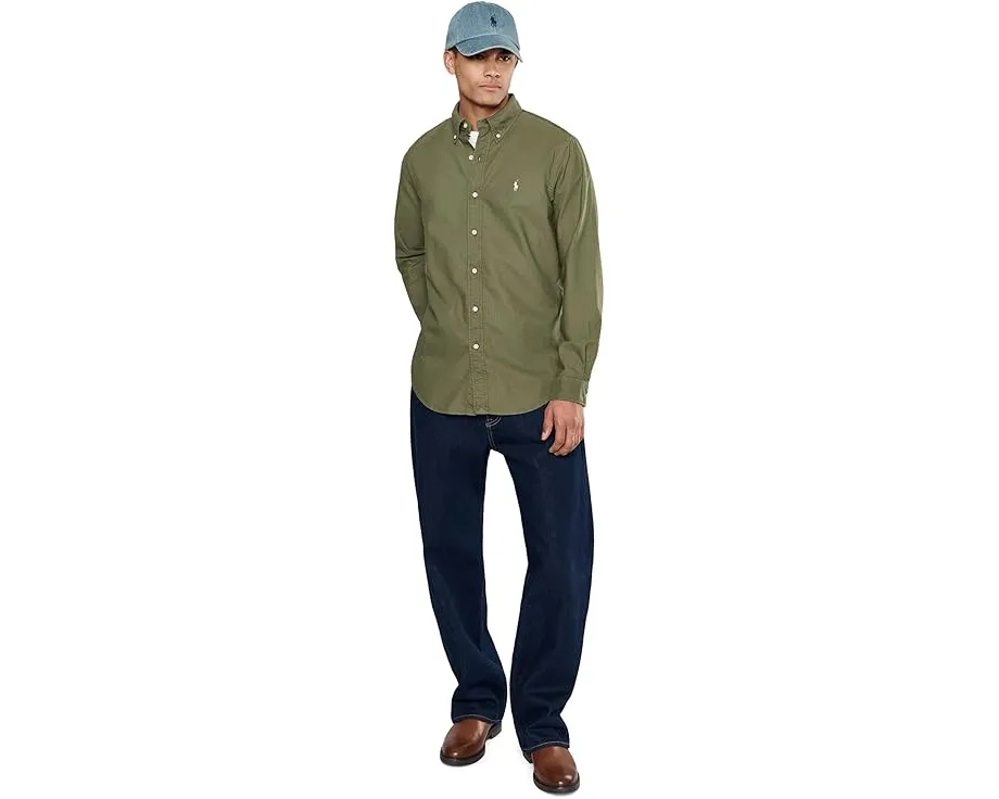 Классическая рубашка Classic Fit Long Sleeve Oxford Polo Ralph Lauren с длинным рукавом