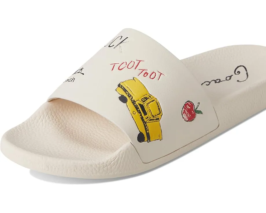 Сланцы COACH Udele Sport с принтом и анатомической стелькой из ЭВА