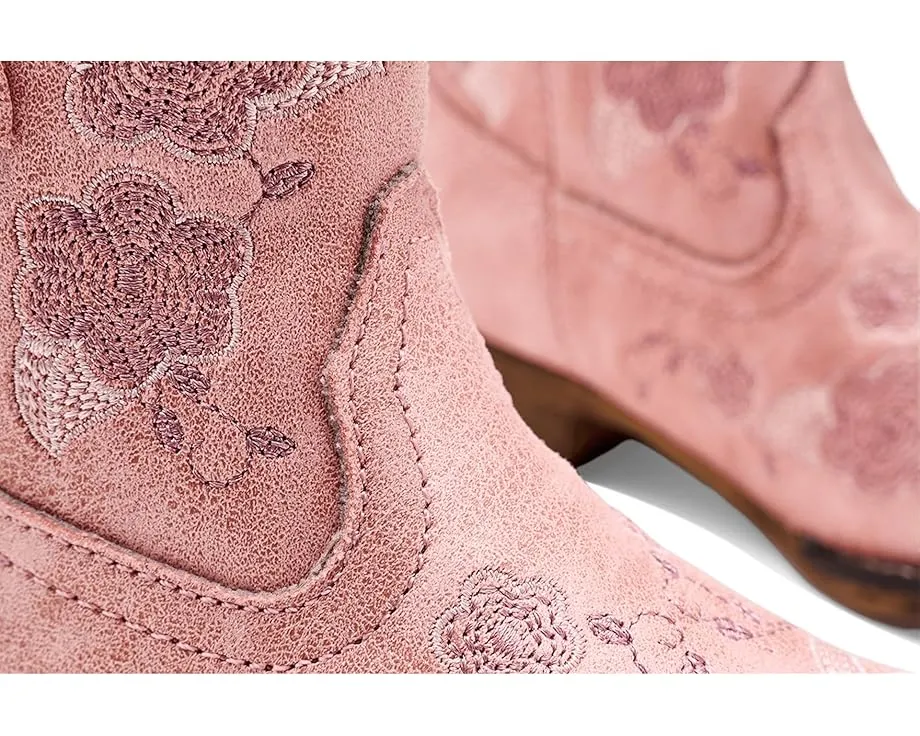 Детские ковбойские сапоги Blossom с цветочной вышивкой и острым носком