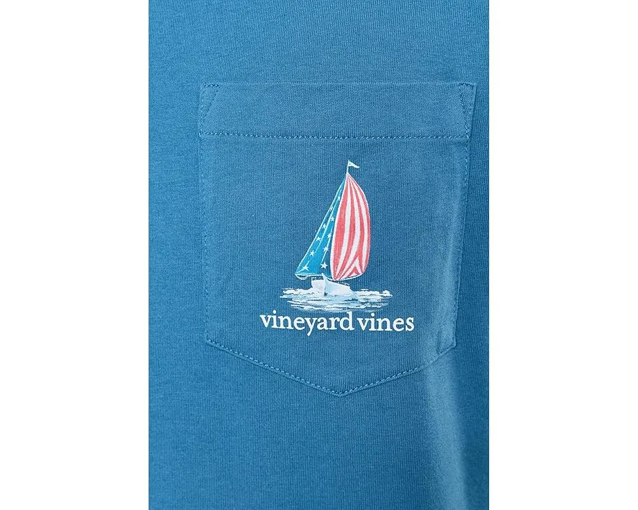 Футболка Vineyard Vines Americana Sail с коротким рукавом и принтом паруса