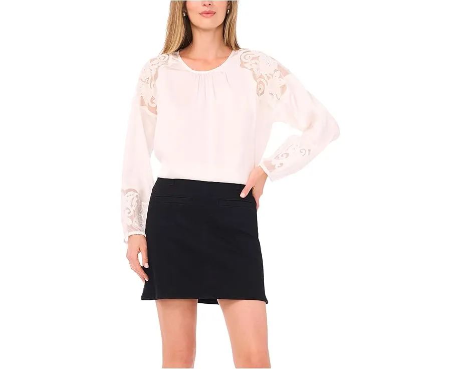 Блузка Vince Camuto с длинным рукавом и сборкой на горловине